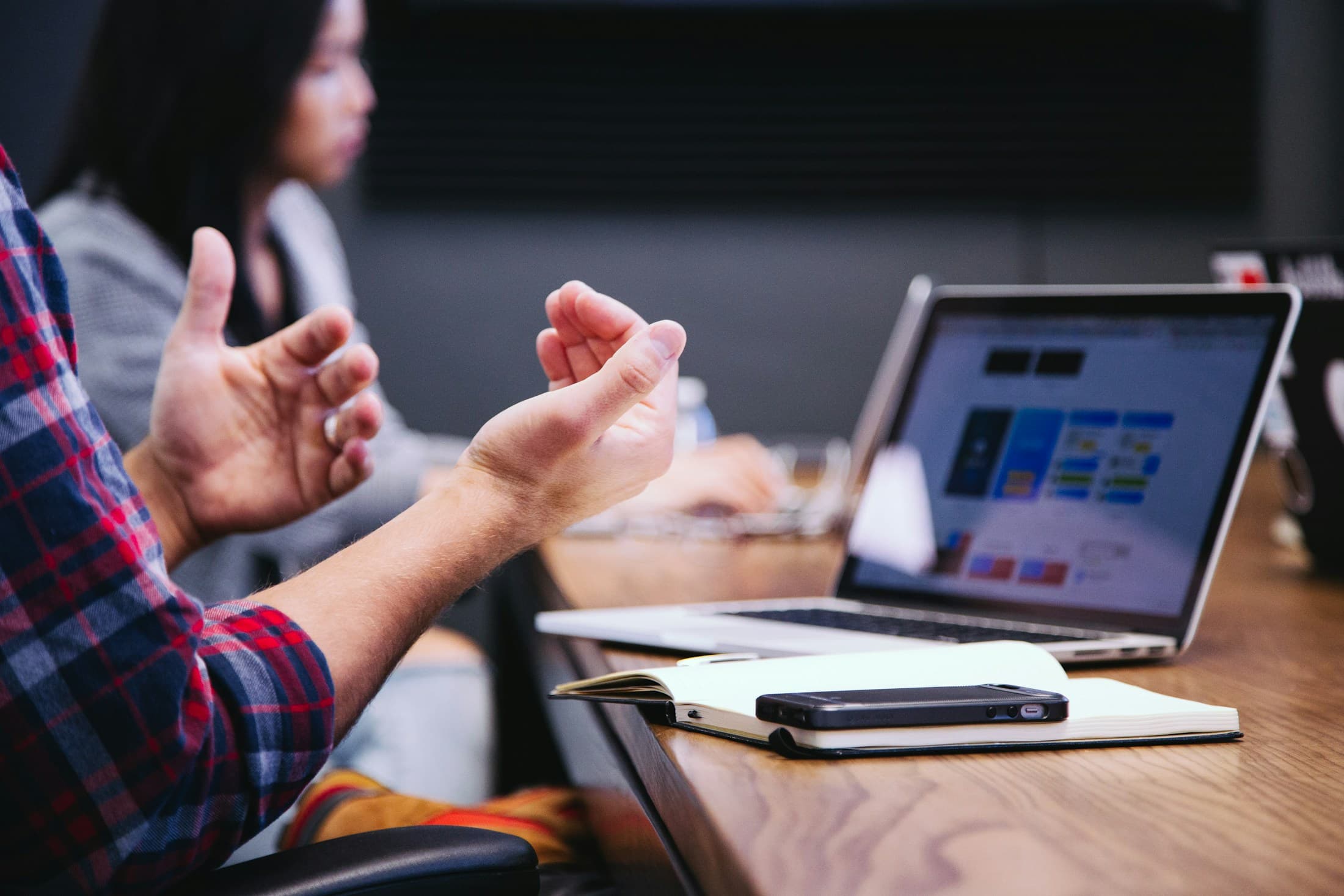 A working session around a digital product.